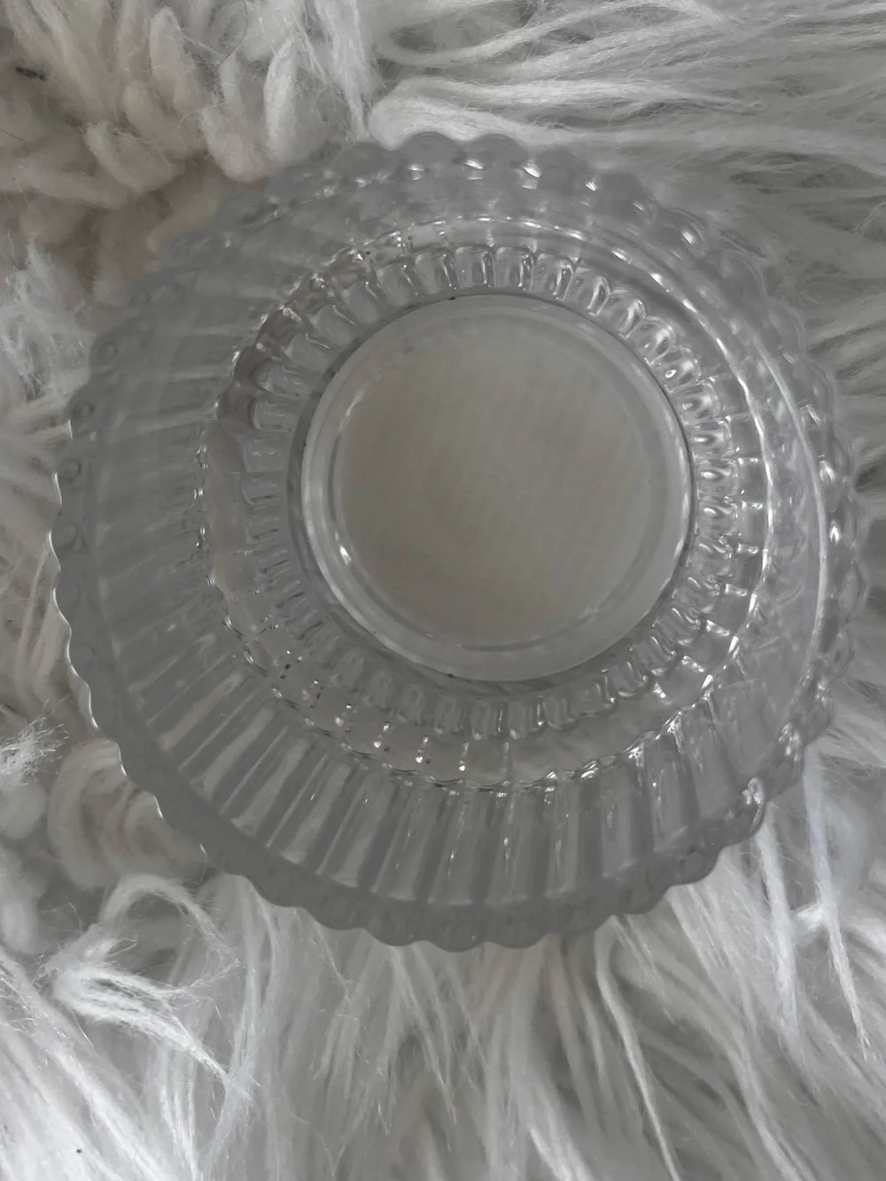 Crate&Barrel Clear Atwell Glass tealight candle holder